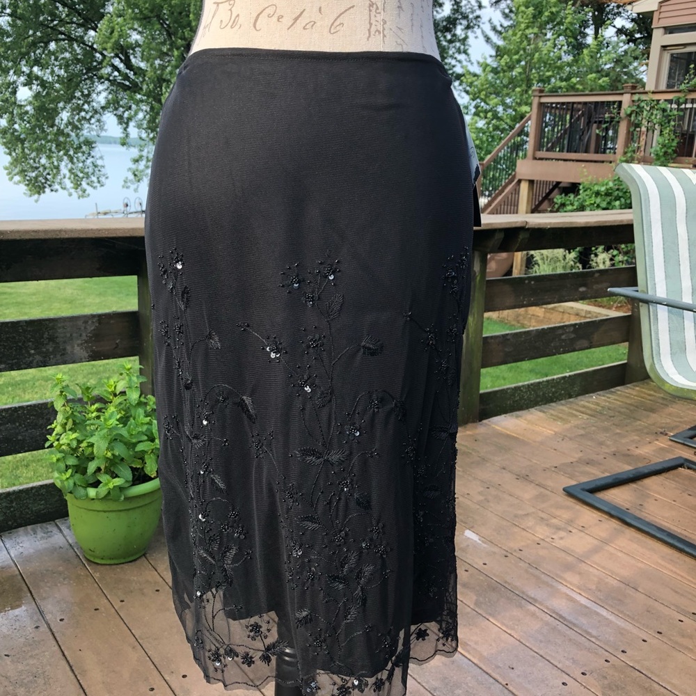Context Black Skirt with Sequins